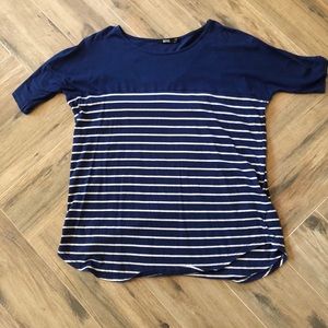 Blue and White Striped Tunic